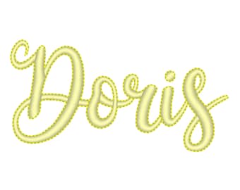 Classy delicate Handwriting Satin with bean outline monogram curly cute Font machine embroidery designs INSTANT DOWNLOAD assorted sizes