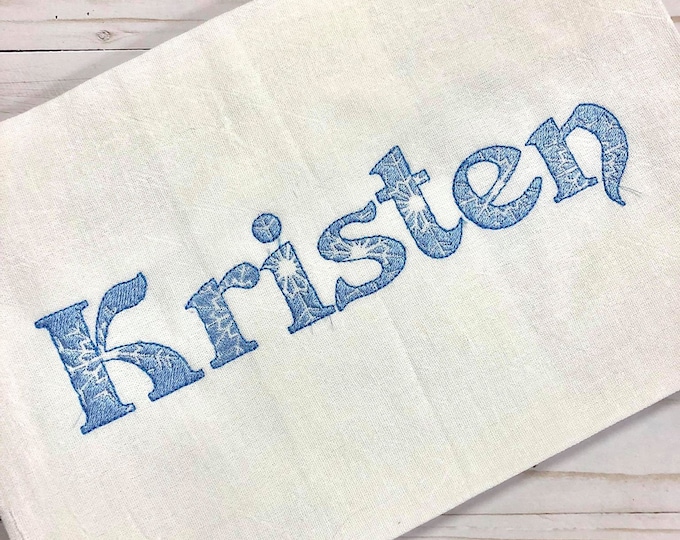 BX included! Old fashioned Frozen Font machine embroidery designs fill stitch Snowflake letters numbers sizes from 1.5 up to 3.5 inches