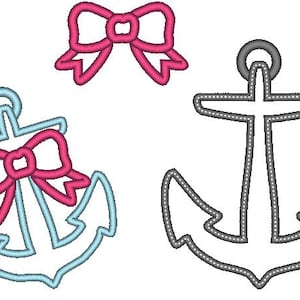 Set für maritime Applikationen - Einzeldateien, Maschinenstickerei Applikationen 10x10, 5x7 und 6x10