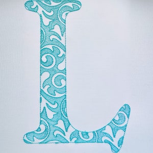 Flourish floral whole alphabet garden flag monogram lace swirl flower block Font machine embroidery designs sizes 4, 5, 6, 7, 8 inches, BX