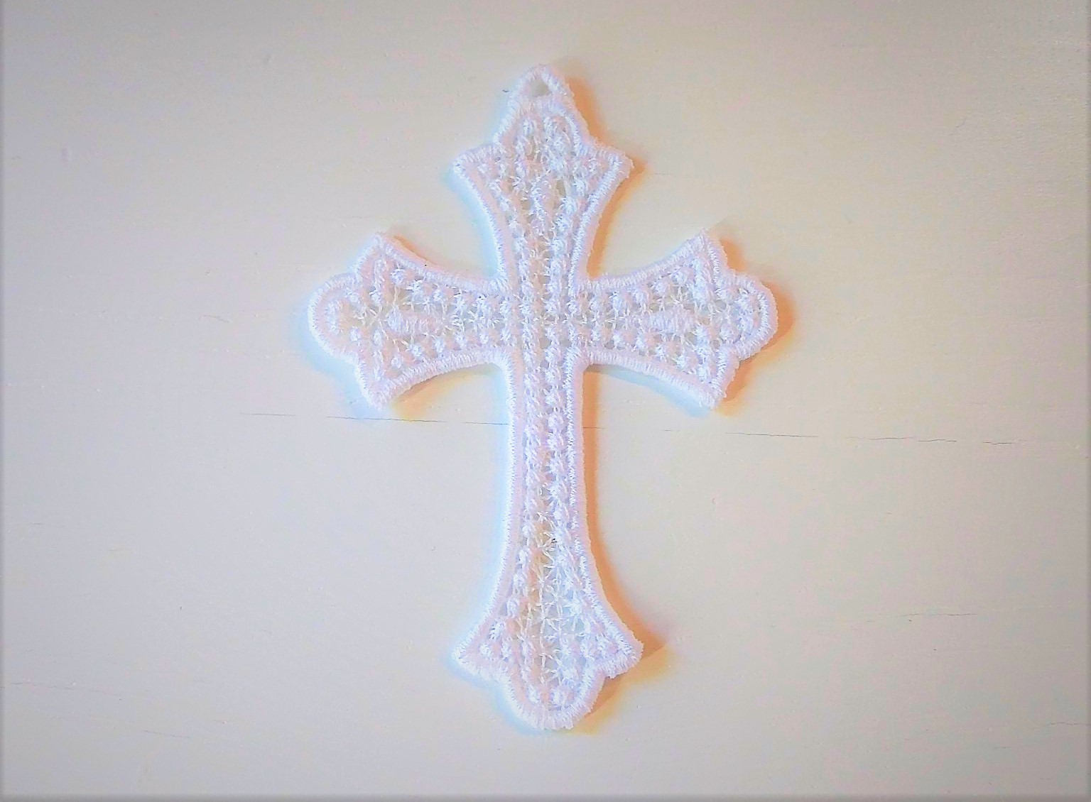 Cross lace embroidery design cross fsl free standing lace embroidery