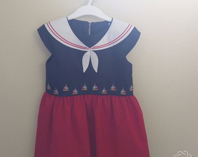 Awesome Nautical sailor dress In the hoop Dress ITH embroidery project  machine In-the-hoop embroidery designs  1y, 2y, 3y 4y, 5Years