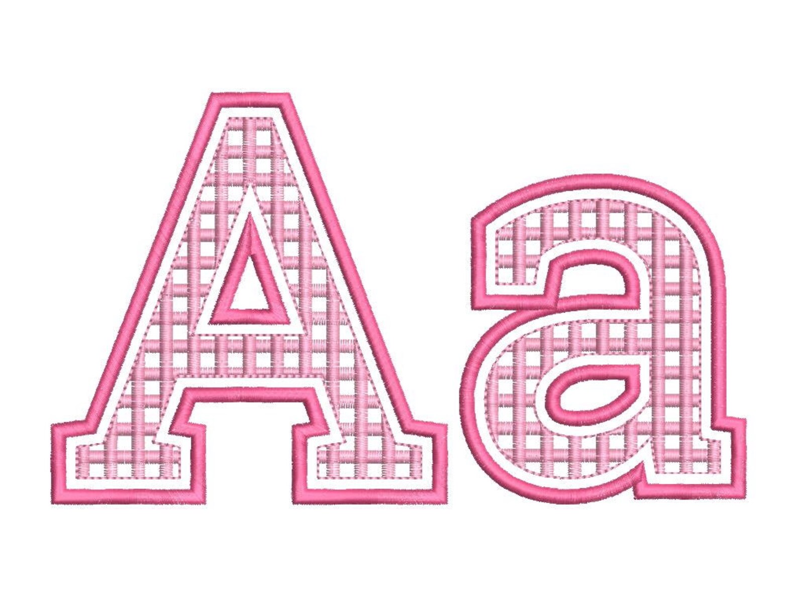 Classy Checkered Plaid Font Applique Machine Embroidery Designs Font ...