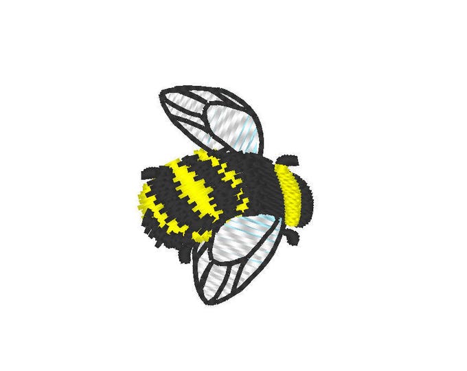 Little add on bee embroidery design - machine embroidery fill stitch design great accent for your fabric!  assorted mini sizes
