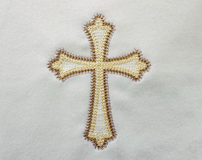 Quick light stitch Christian Cross Religious chain stitch Machine Embroidery Designs in Assorted Sizes 4 up to 8 inch cross celtic knot