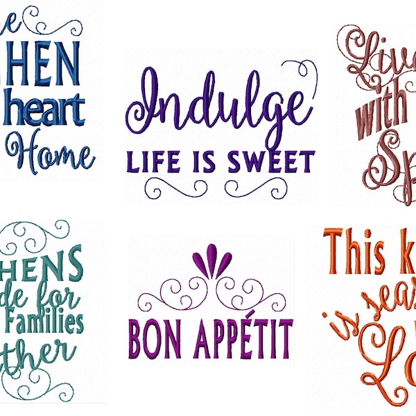 Machine Embroidery Kitchen Towel Sayings Etsy