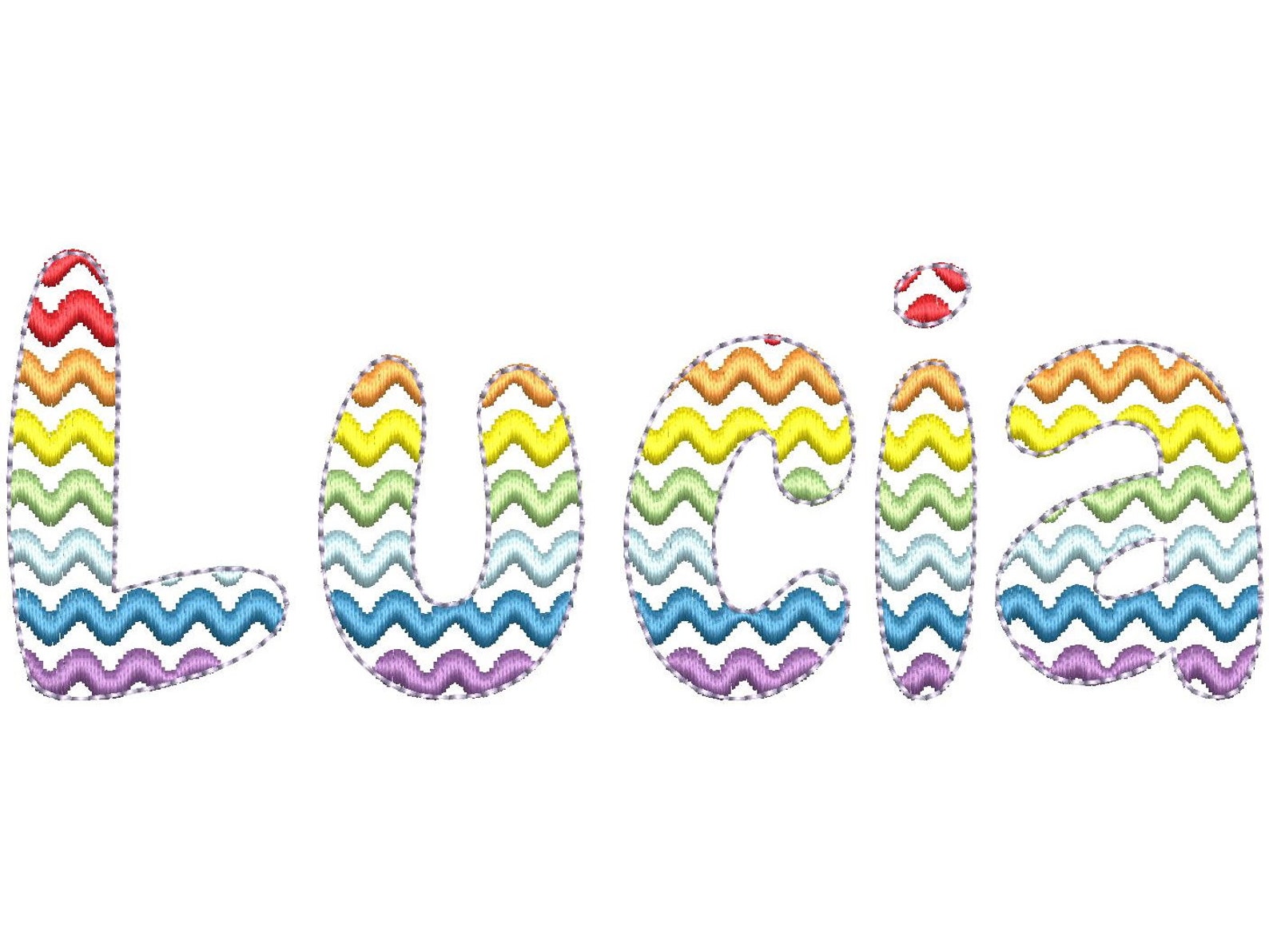 RIC RAC Patterned Font Monogram Alphabet Letters Machine Embroidery ...