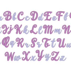 MINI Font machine embroidery designs, monogram, alphabet, satin stitch cursive handwriting font embroidery in Mini sizes