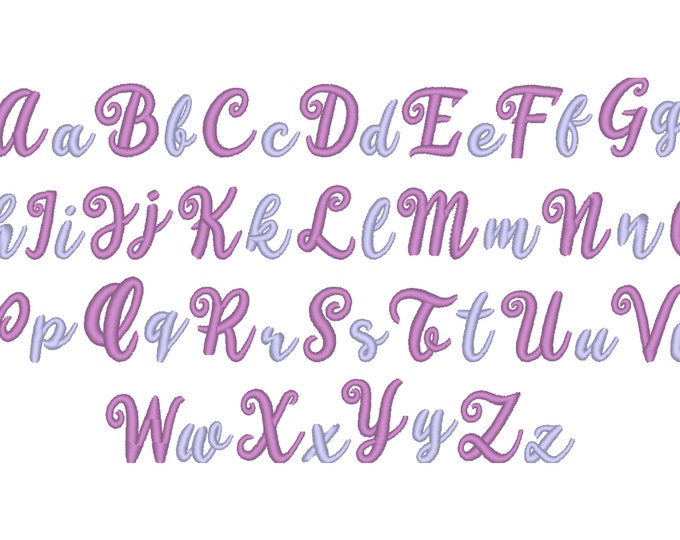MINI Font machine embroidery designs, monogram, alphabet, satin stitch cursive handwriting font embroidery in Mini sizes