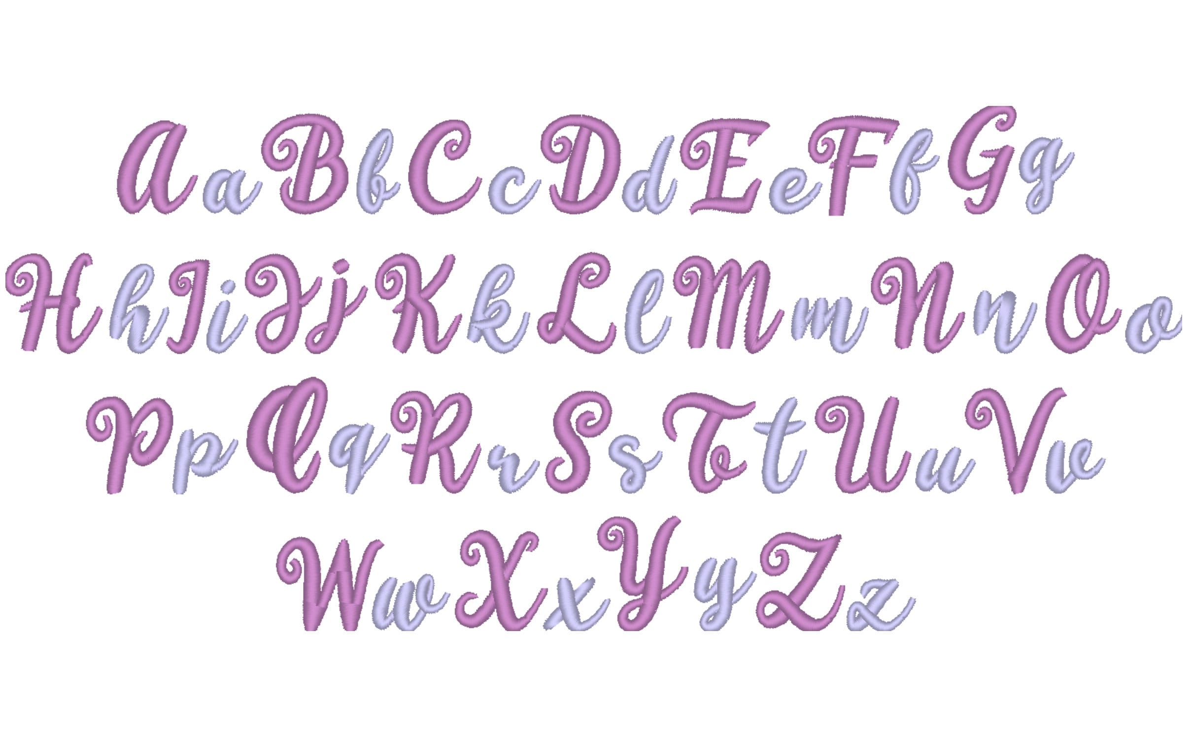 MINI Font machine embroidery designs, monogram, alphabet, satin stitch