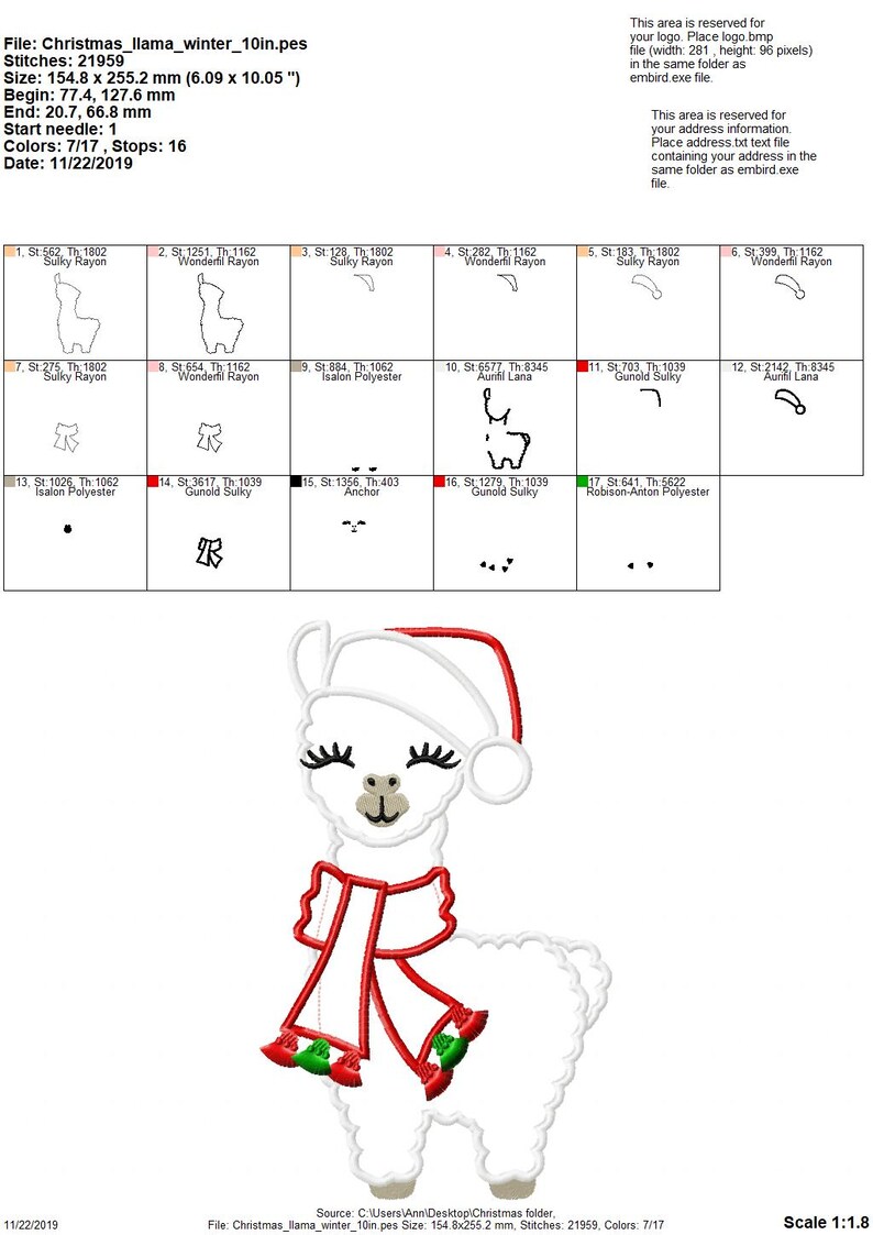 Christmas Llama Alpaca Applique winter outfit fringed scarf tassels Santa hat kids boys girls machine embroidery designs many sizes image 5