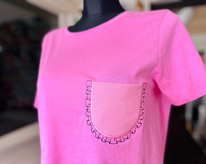 Pocket ITH pretty girly Ruffle Pocket in the hoop machine embroidery designs awesome genuine Pocket kids outfit applique multiple sizes