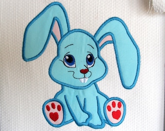 Cute Bunny, rabbit Machine Applique embroidery designs, multiple sizes for  hoop  INSTANT DOWNLOAD 4x4, 5x7 and 6x10
