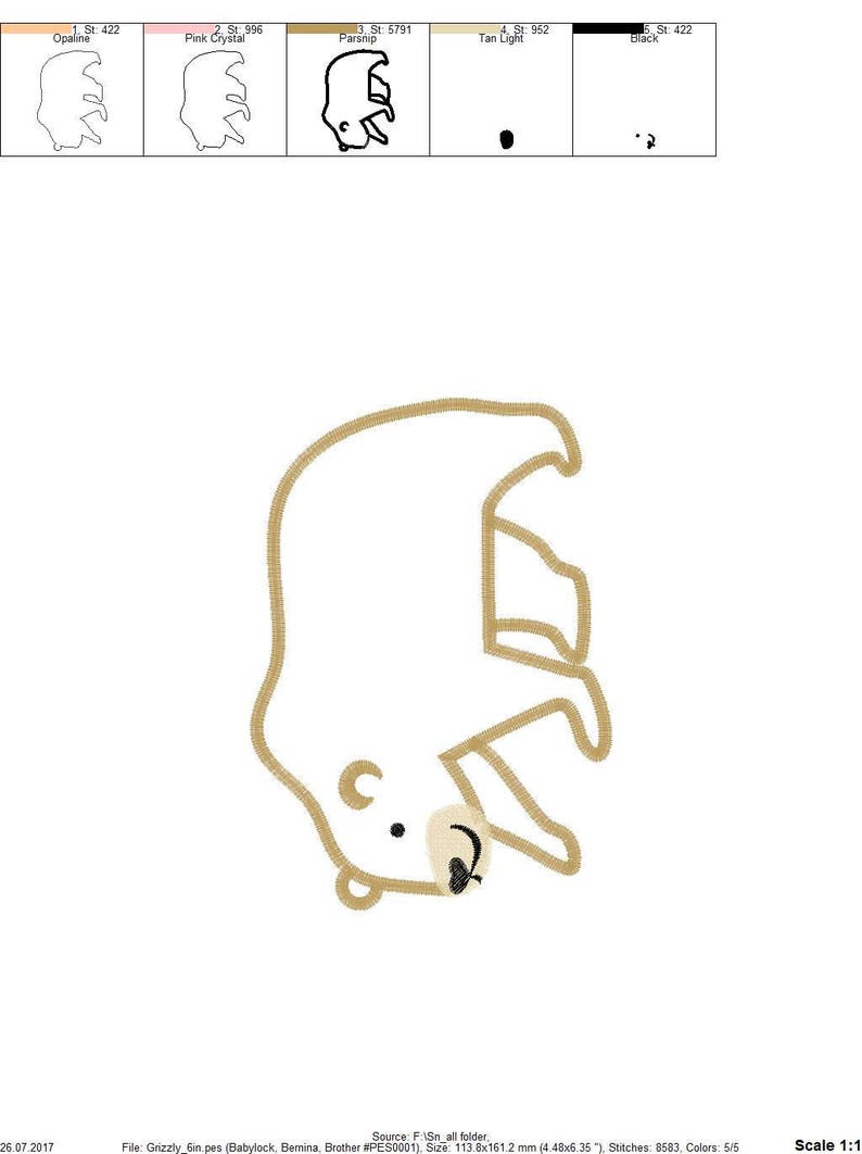 May include: A brown outline of a bear with a white face and black eyes. The bear is lying on its back with its paws in the air.
