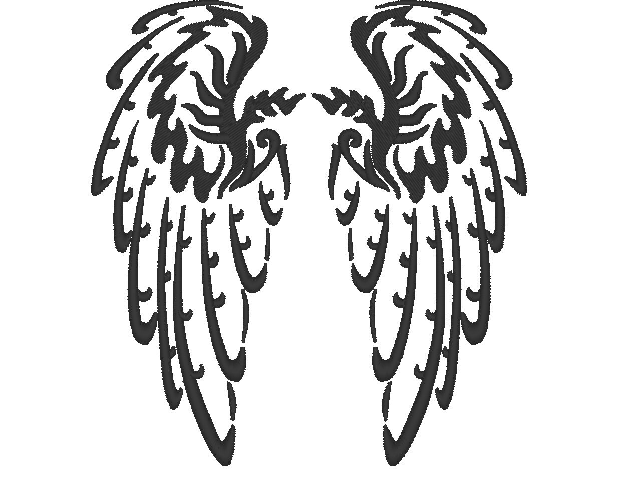 Angel wings - machine embroidery designs - 5x7, 6x10, 8x12 INSTANT DOWNLOAD