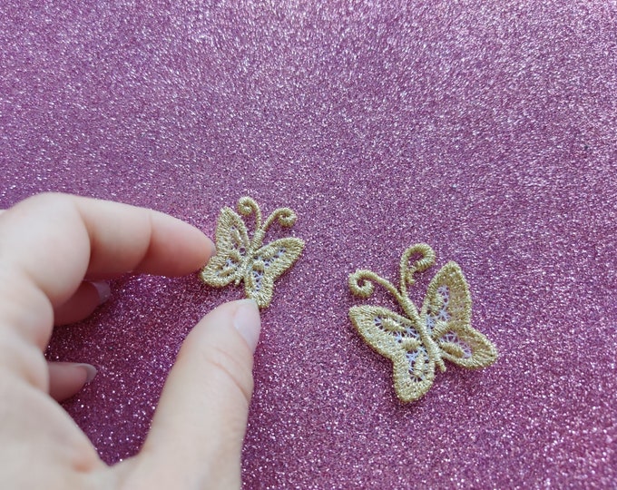 Micro wee butterfly mini  as three-dimensional, 3 dimensional, FSL, Free standing lace embroidery design