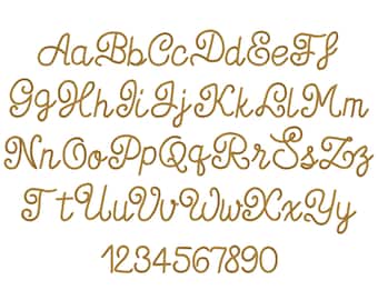 Rope FONT Embroidery Cowboy Alphabet Machine Embroidery Designs with Cord Letters Western Rodeo monogram rope stitch sizes 1 up to 3in, BX