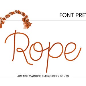 First Rodeo In Rope Font Rope Stitch FONT Rodeo Cowboy Alphabet Monogram Letters Machine ...