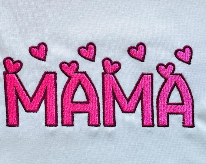 Heart Monogram FONT fill stitch and satin outline alphabet SET of 2 types machine embroidery designs Valentine letters sizes 2 up to 5 inch