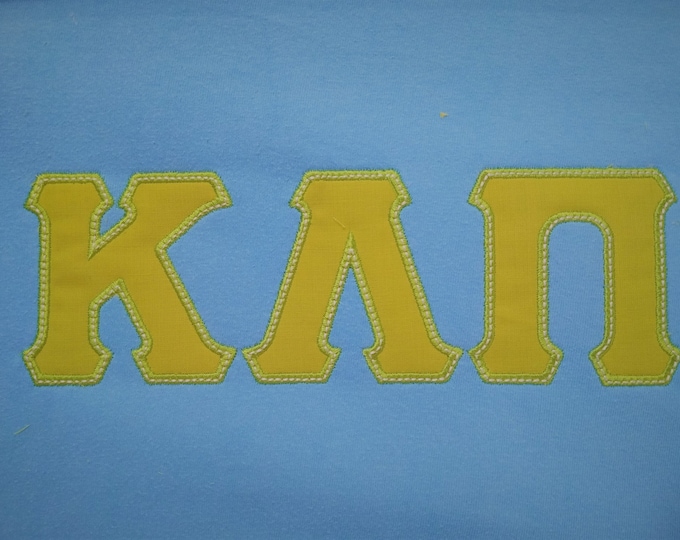 Whole Greek font, alphabet, ABC, letters 1 step applique - 2 colors Greek font sororities applique machine embroidery designs, BX included