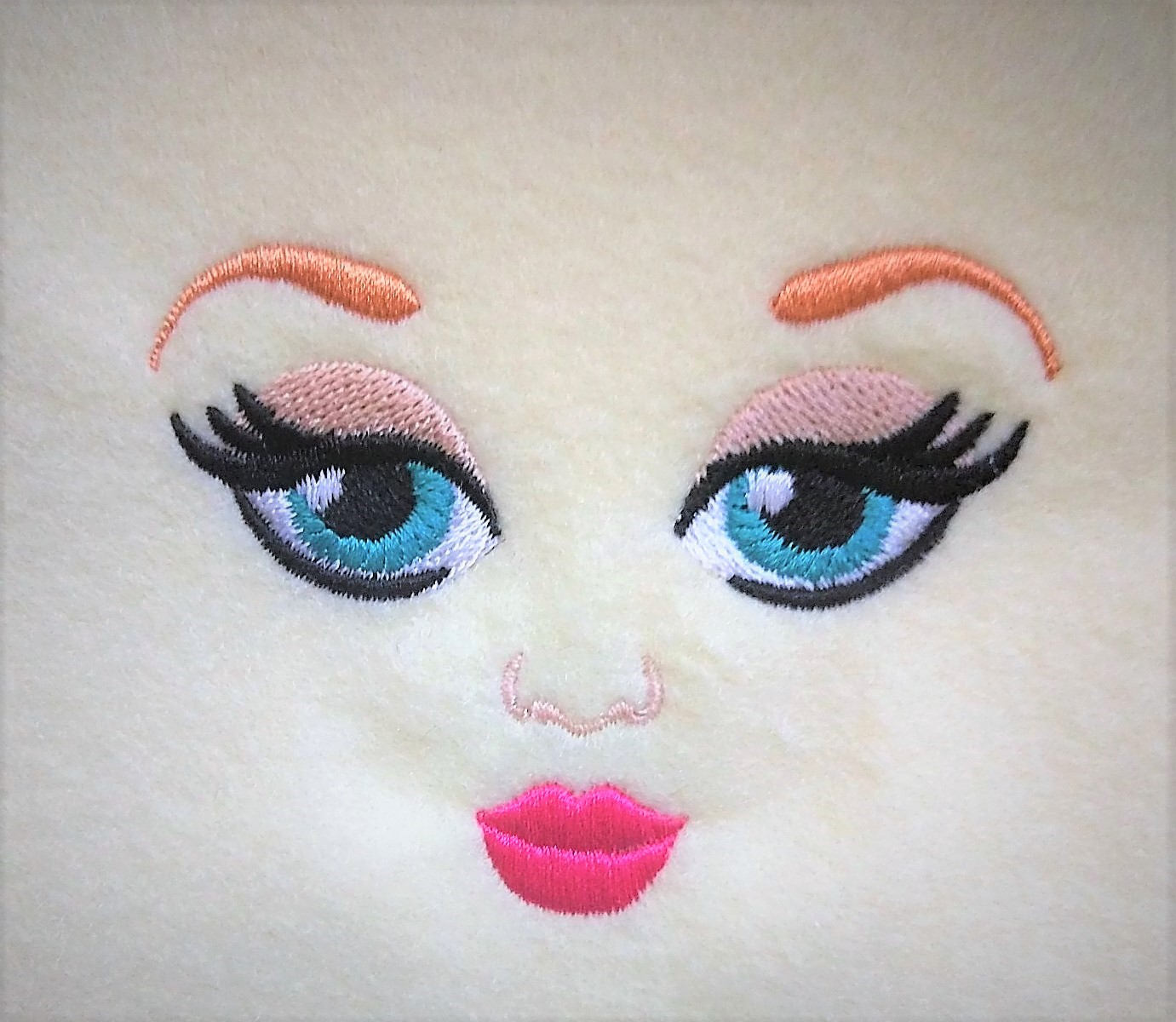 Doll Face Doll Eyes 3 Types Machine Embroidery Designs For Hoop 
