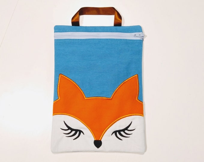 Fox face zip bag, Envelope ITH, Pocket, ITH, bag, zip bag, In The Hoop Machine Embroidery designs In-The-Hoop 5x7 6x10 8x8 8x12