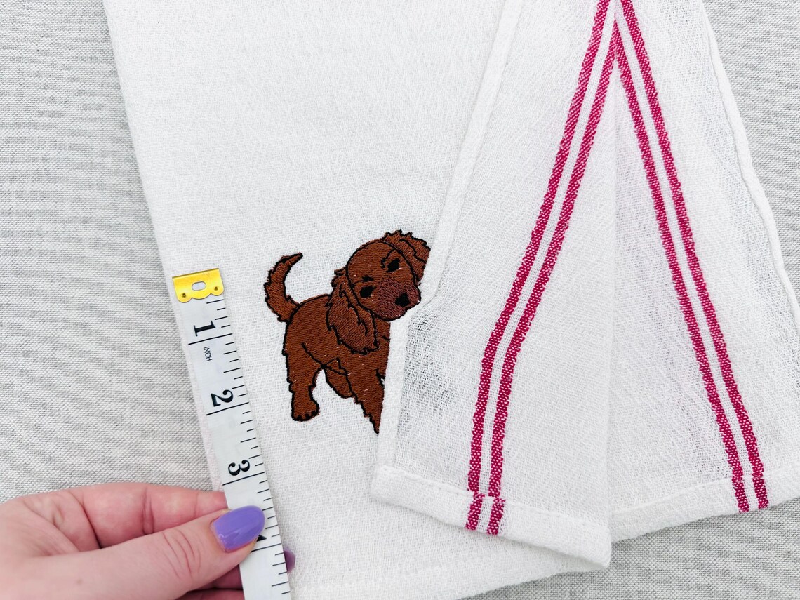 Lovely Playing Long Haired Dachshund Puppy Dog Kitchen Dish Towel ...