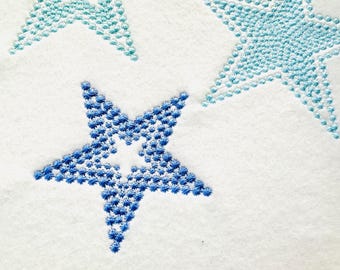 Stars pearl stitch outline Star SET of 6 types machine embroidery designs many sizes 1.5 up to 5 inch combine and stitch kids baby design