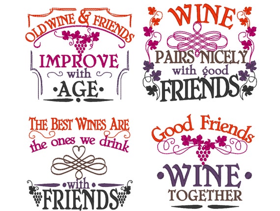 Wein Und Freunde Zitate Geniales Geschenk Für Gute Etsy