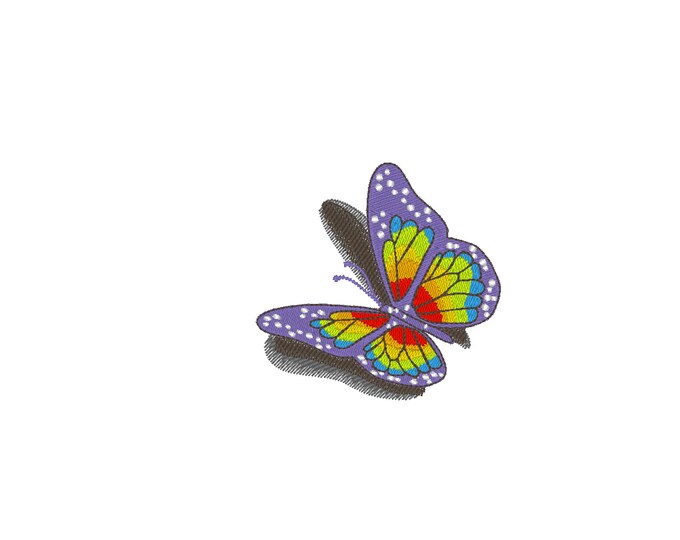 Butterfly with shadow, awesome like real butterfly embroidery design, assorted sizes - shadow butterfly embroidery