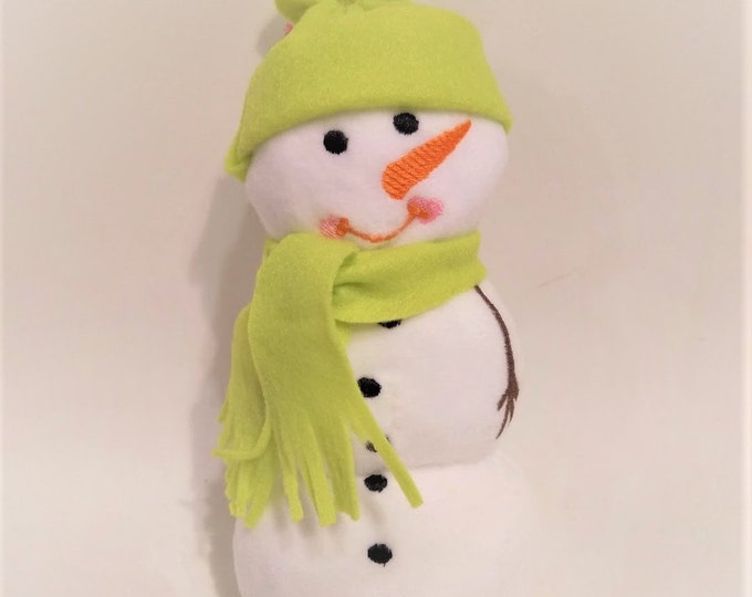 Snowman ITH embroidery snowman doll In The Hoop Machine Embroidery designs super simply ITH project Christmas embroidery kids soft toy