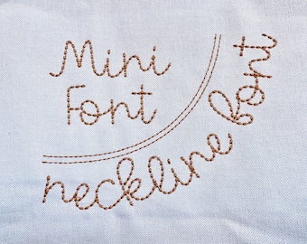 Sweetcake script FONT hand stitch effect alphabet machine embroidery designs bean stitch monogram letters and numbers sizes 1 to 2.9in BX