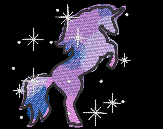 Galactic unicorn , sparkling stars unicorn embroidery designs, galaxy unicorn embroidery, rainbow designs, unicorn pattern 4x4 and 5x7