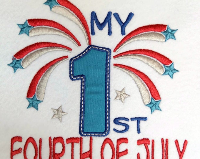 My first fourth  of July - 4x4 and 5x7 multiple sizes embroidery machine designs INSTANT DOWNLOAD