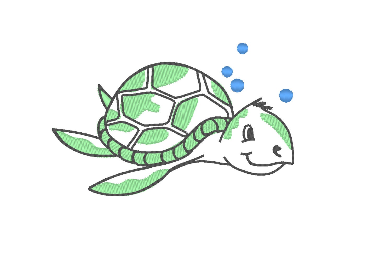 Sea Turtle Little Turtle Sketch Embroidery Designs - Etsy