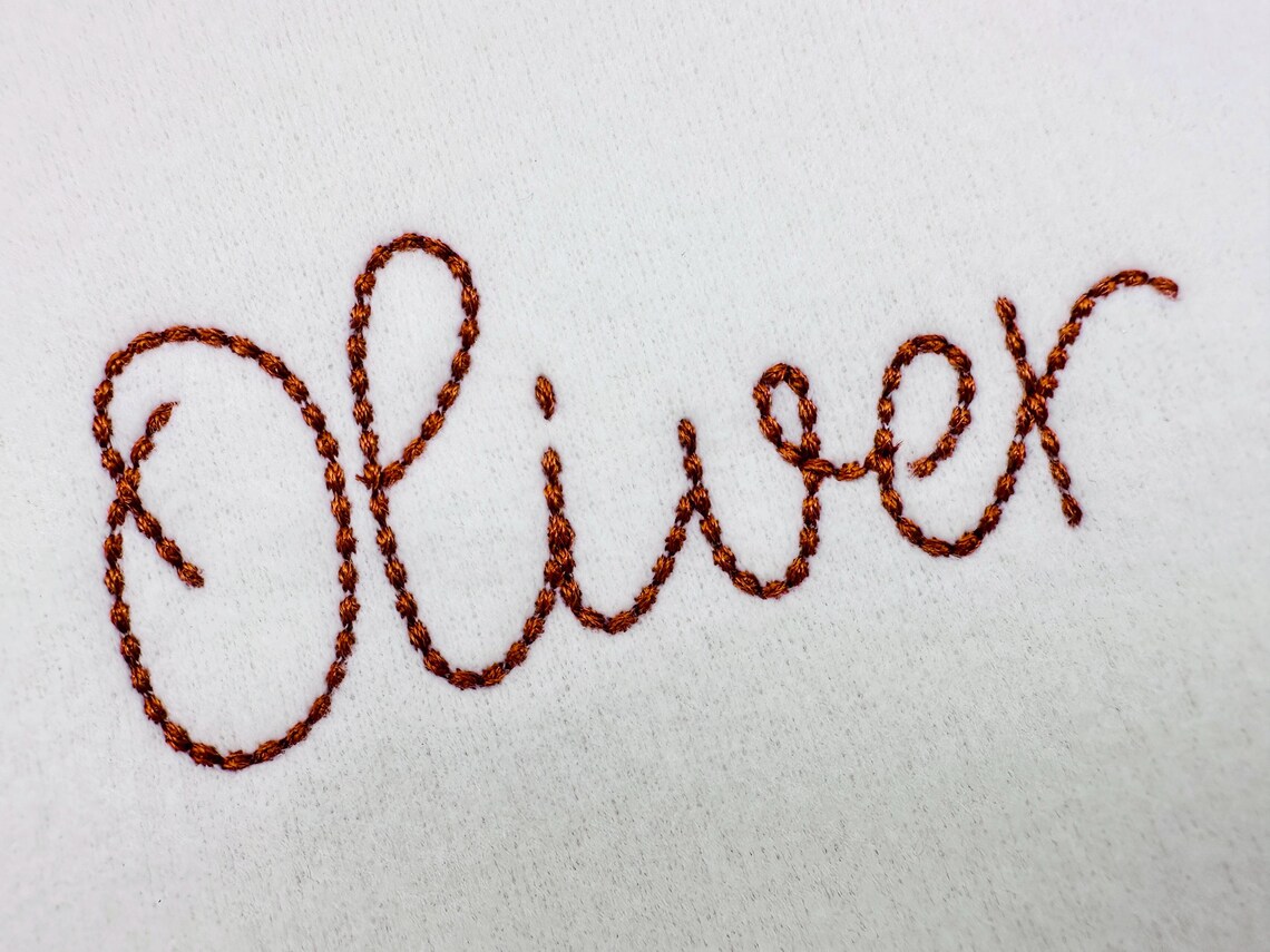 Stitch Script Script FONT Bare Stitch Hand Stitch Effect Alphabet Monogram Machine ...