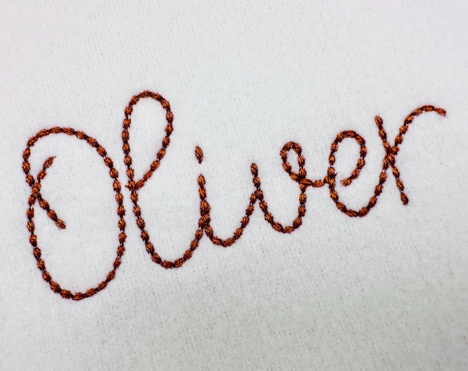 Script FONT Bare Stitch hand stitch effect Alphabet Monogram machine embroidery designs bean stitch letters and numbers sizes 0.9 to 2 in BX