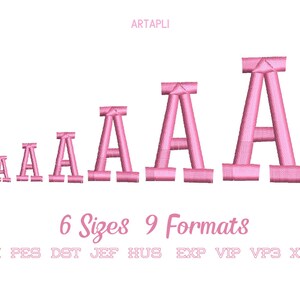 Satin stitch Font machine embroidery designs in mini tiny wee sizes 0.3 up to 1.8 inches letters and numbers kids name monogram font BX image 3
