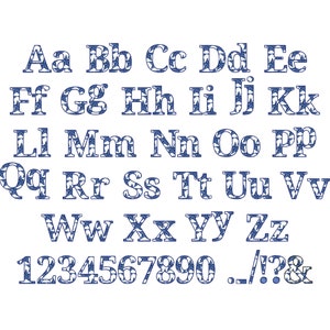 Stars and Stripes Block Patriotic Font 2 types machine embroidery designs SET of 2 alphabet letters assorted sizes 4th July Independence Day image 2