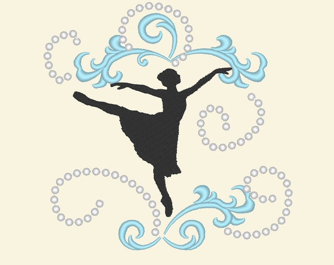 Unique dancer embroidery outline designs / 4x4, 5x7  dancer embroidery designs, multiple sizes