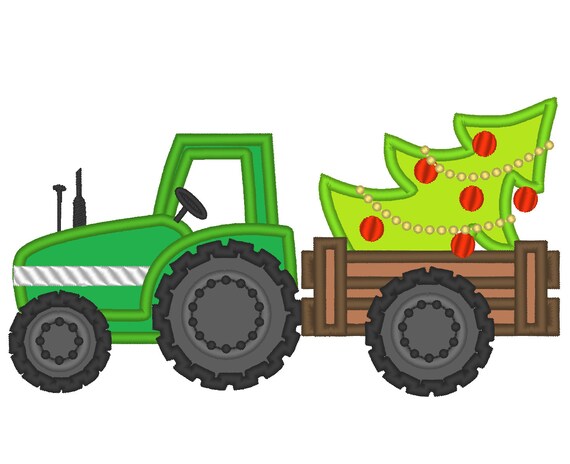 Christmas Tractor Machine Embroidery Design Multiple - Etsy Christmas Tractor Machine Embroidery Design Multiple - Etsy
