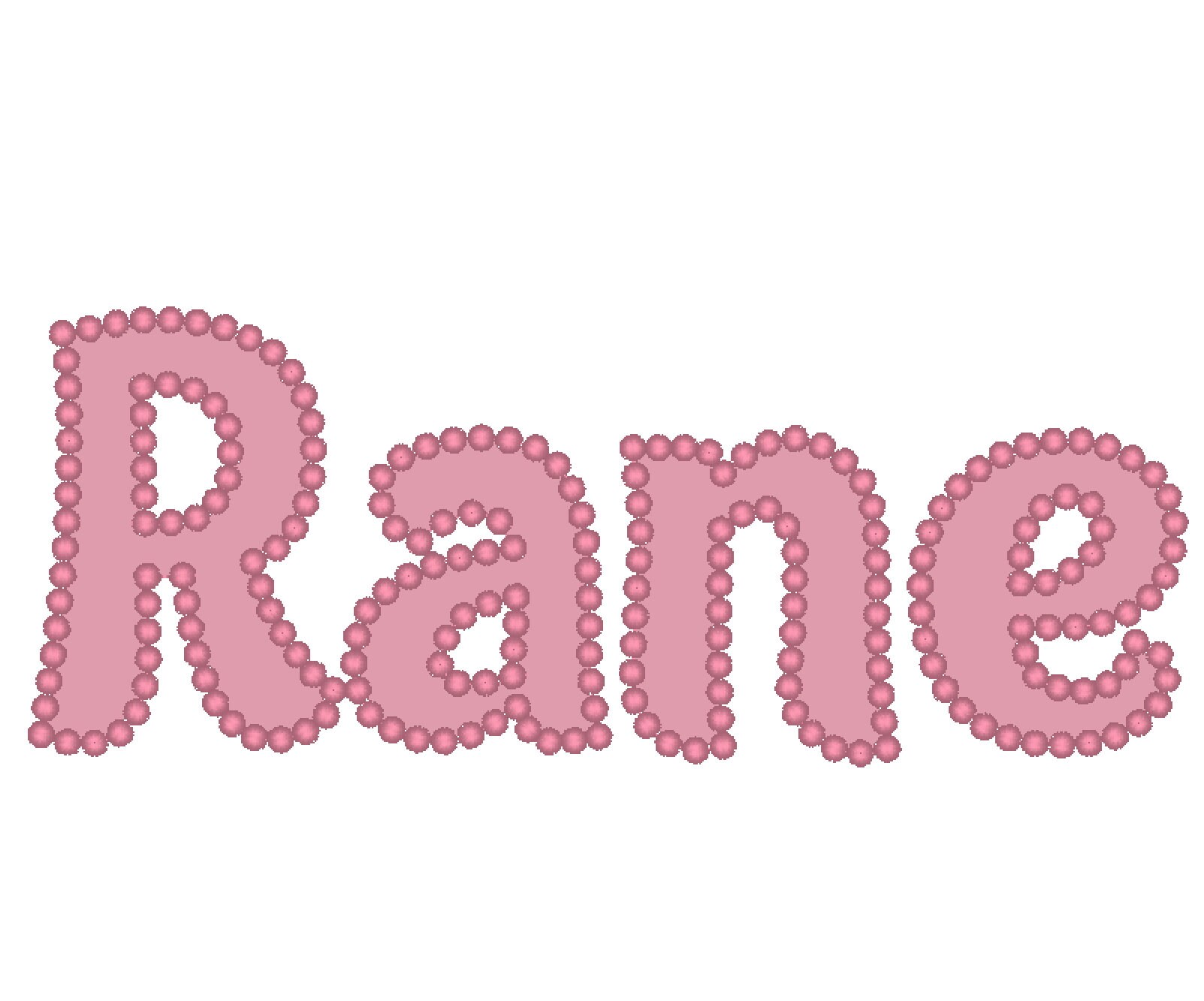 Pearl stitch outline applique Font machine embroidery designs, monogram