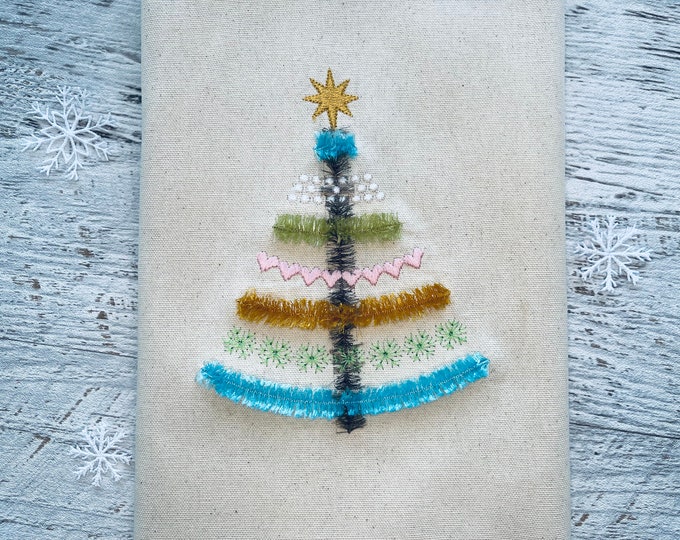 Extraordinary Fringed fluffy Christmas tree ITH in the hoop easy cute fluffy fringed spruce machine embroidery designs in assorted sizes