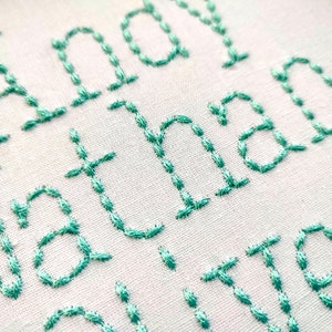 Hand stitch effect FONT machine embroidery designs in assorted mini sizes alphabet letters, playful kids name seed bead stitch, BX included