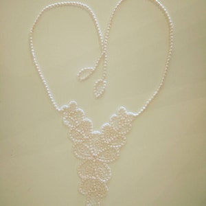 Necklace lace FSL Freestanding lace baby girl jewelry machine embroidery design for hoop 4x4 floral necklace for little girl princess