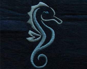 Simply line seahorse embroidery designs, 4x4, 5x7, seahorse silhouette