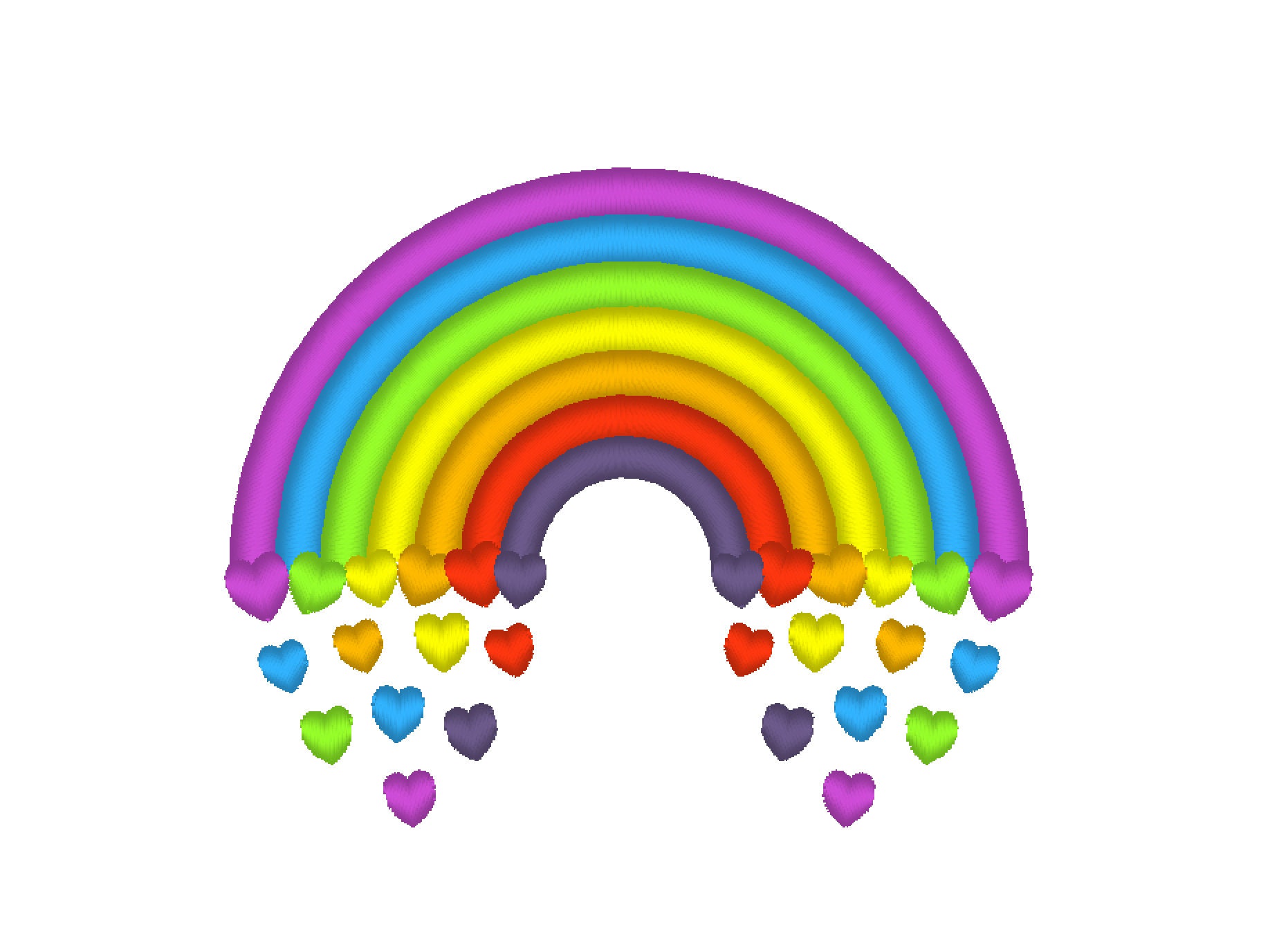 7 color machine embroidery rainbow design 7 color machine embroidery rainbow design