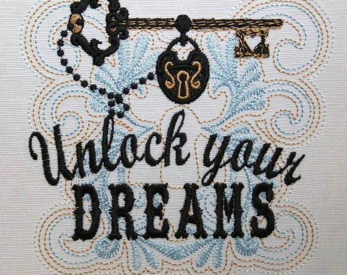 Unlock your dreams unique urban embroidery designs 4*4, 5*7 and 6*10 INSTANT DOWNLOAD