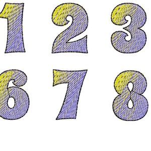 Gradient Iridescent filled block Monogram FONT alphabet machine embroidery designs awesome rainbow font, NO special thread, BX included image 4