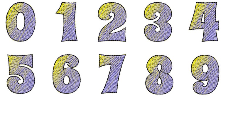 Gradient Iridescent filled block Monogram FONT alphabet machine embroidery designs awesome rainbow font, NO special thread, BX included image 4